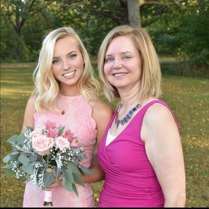 Inka Lace Mini Dress (Baby Pink)